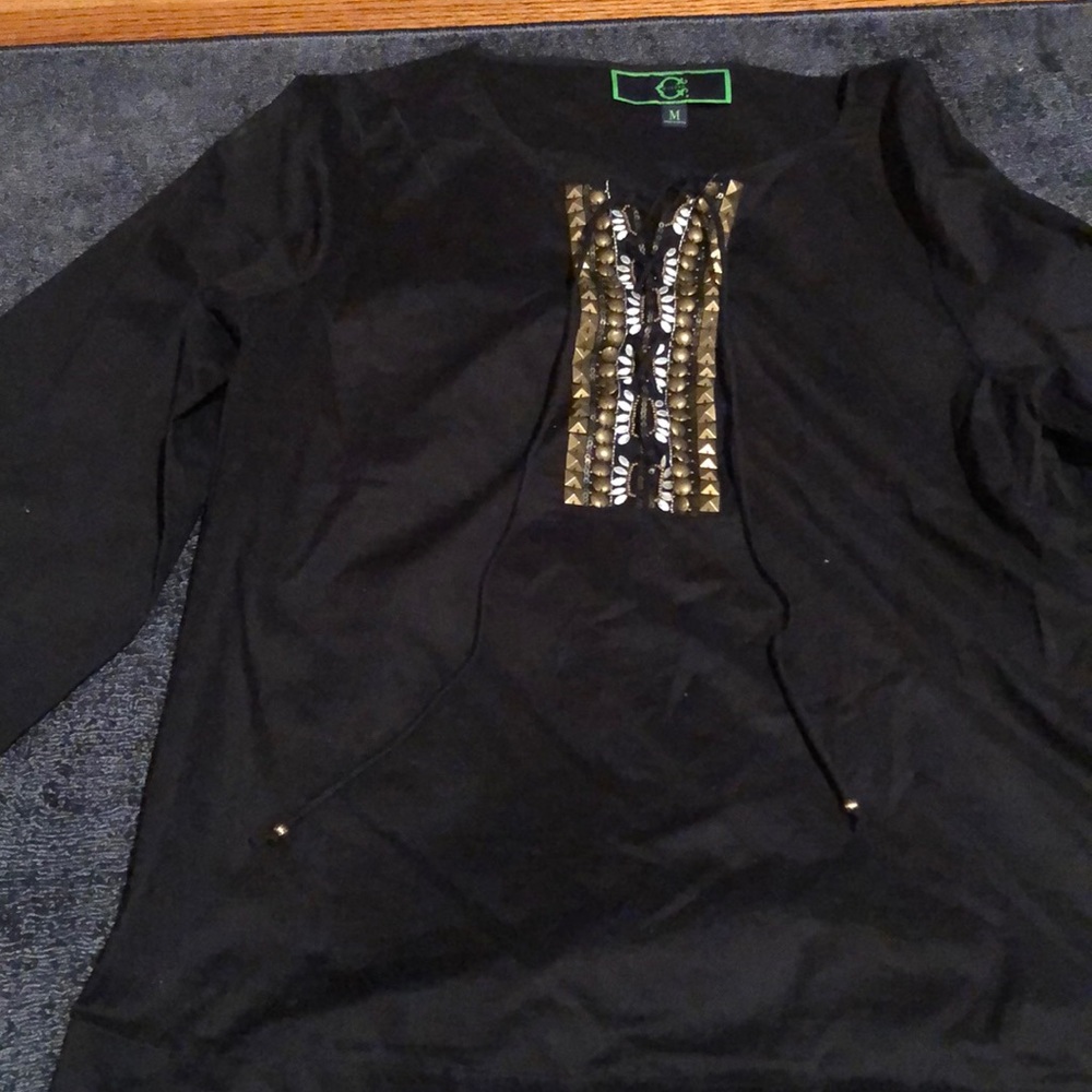BNWOT C Wonder black long sleeve top